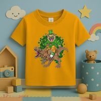 Funny St Patrick Pug On T-Rex Toddler T-Shirt thumb 3