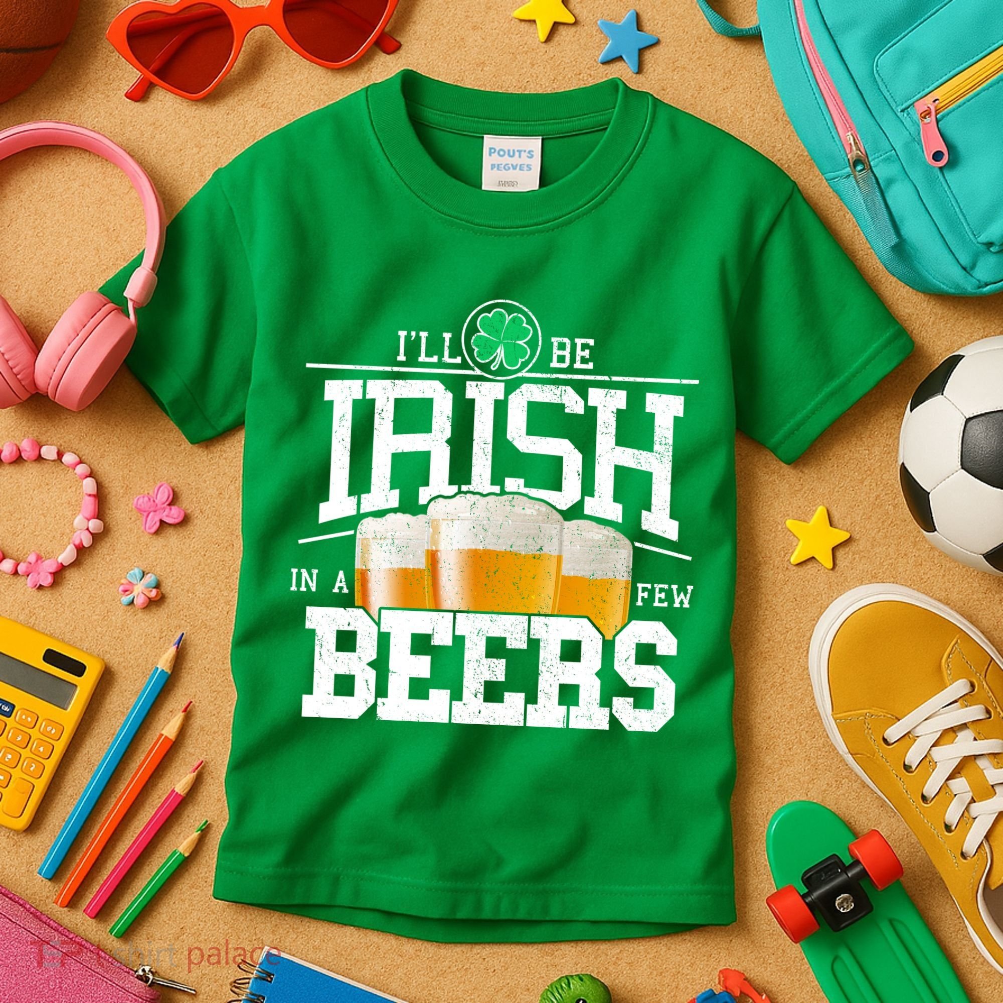Funny St Patricks Day - I'll Be Irish In A Few Beers Kids T-Shirt