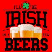 Funny St Patricks Day - I'll Be Irish In A Few Beers Santa Hat thumb 1