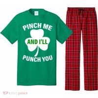 Funny St Patricks Day - Pinch Me I'll Punch You Pajama Set thumb 0