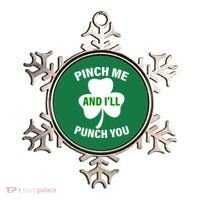 Funny St Patricks Day - Pinch Me I'll Punch You Ornament thumb 0