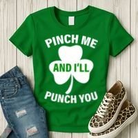 Funny St Patricks Day - Pinch Me I'll Punch You Women's T-Shirt thumb 3