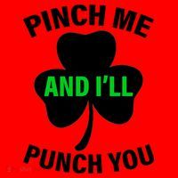 Funny St Patricks Day - Pinch Me I'll Punch You Santa Hat thumb 1