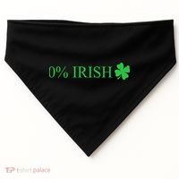 Funny St Patrick's Day 0 Percent Zero Percent Irish USA-Made Doggie Bandana thumb 0