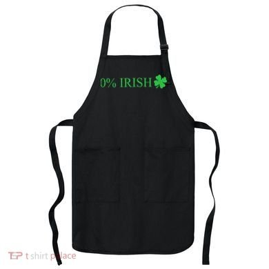 Funny St Patrick's Day 0 Percent Zero Percent Irish Apron