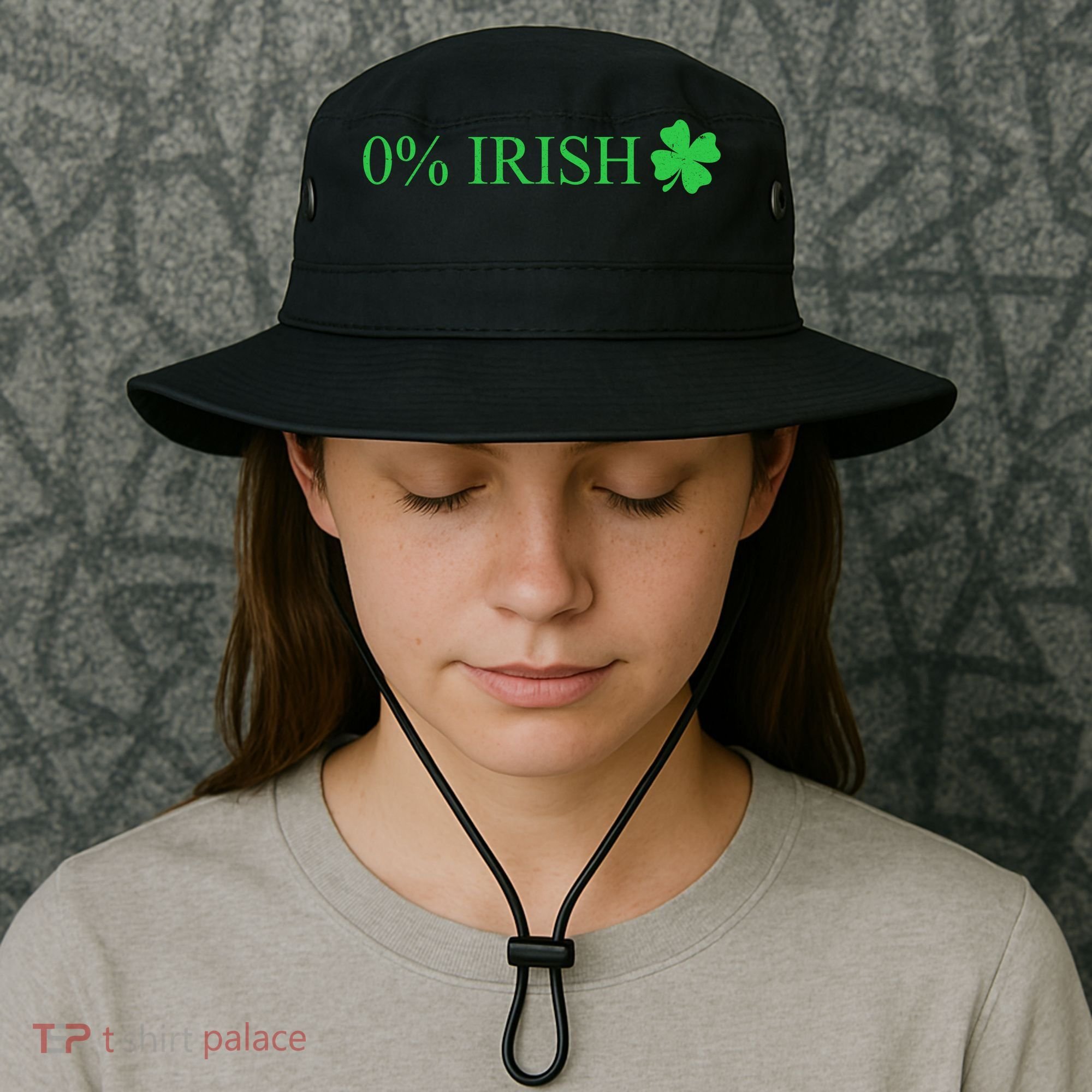 Funny St Patrick's Day 0 Percent Zero Percent Irish Bucket Hat