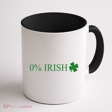 Funny St Patrick's Day 0 Percent Zero Percent Irish Coffee Mug back