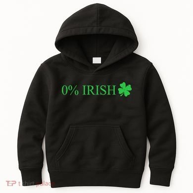 Funny St Patrick's Day 0 Percent Zero Percent Irish Kids Hoodie