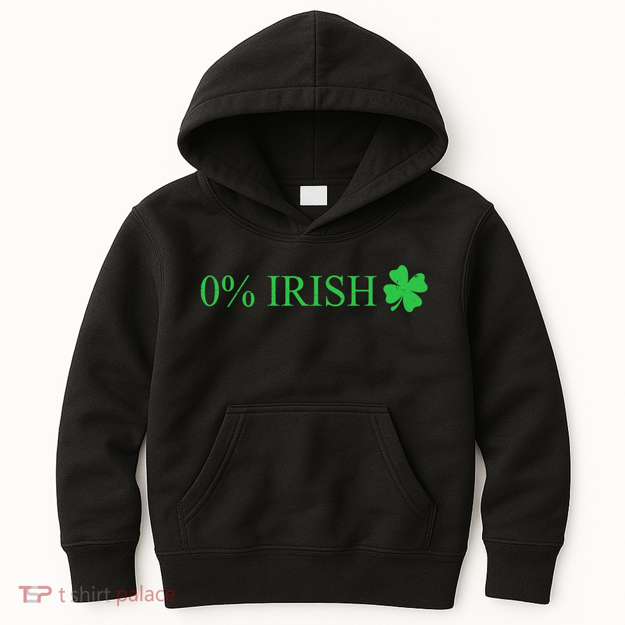 Funny St Patrick's Day 0 Percent Zero Percent Irish Kids Hoodie