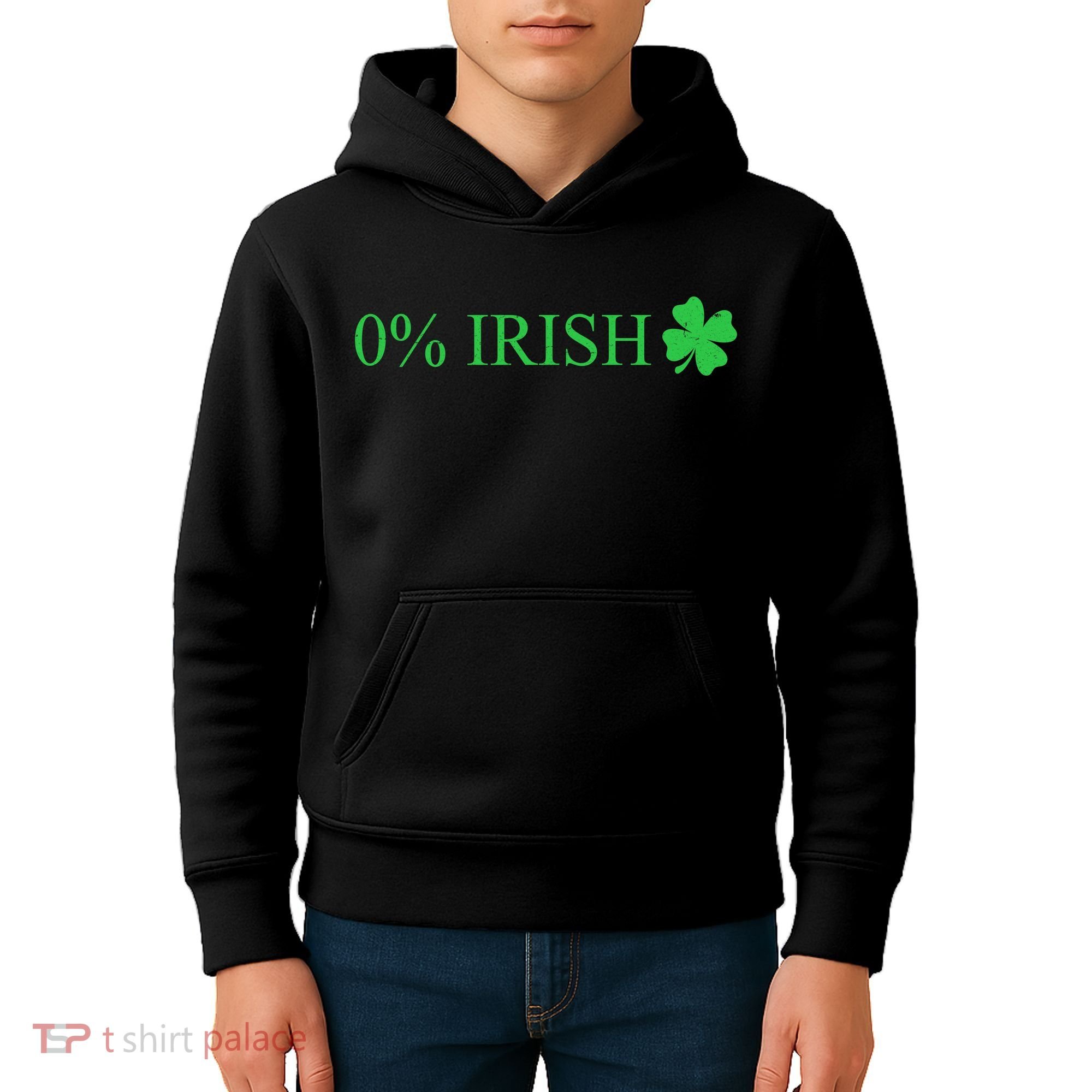 Funny St Patrick's Day 0 Percent Zero Percent Irish Kids Hoodie