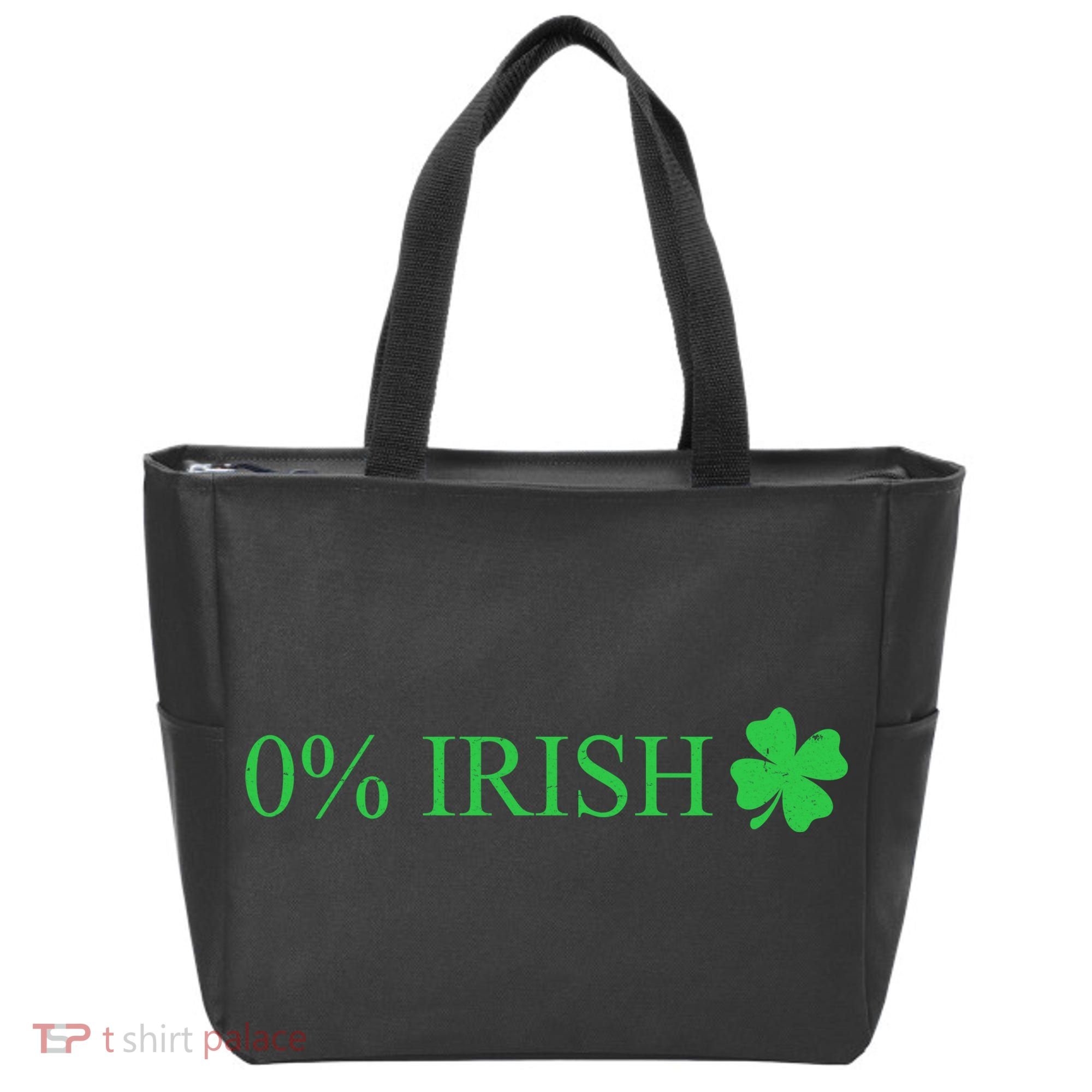 Funny St Patrick's Day 0 Percent Zero Percent Irish Tote Bag