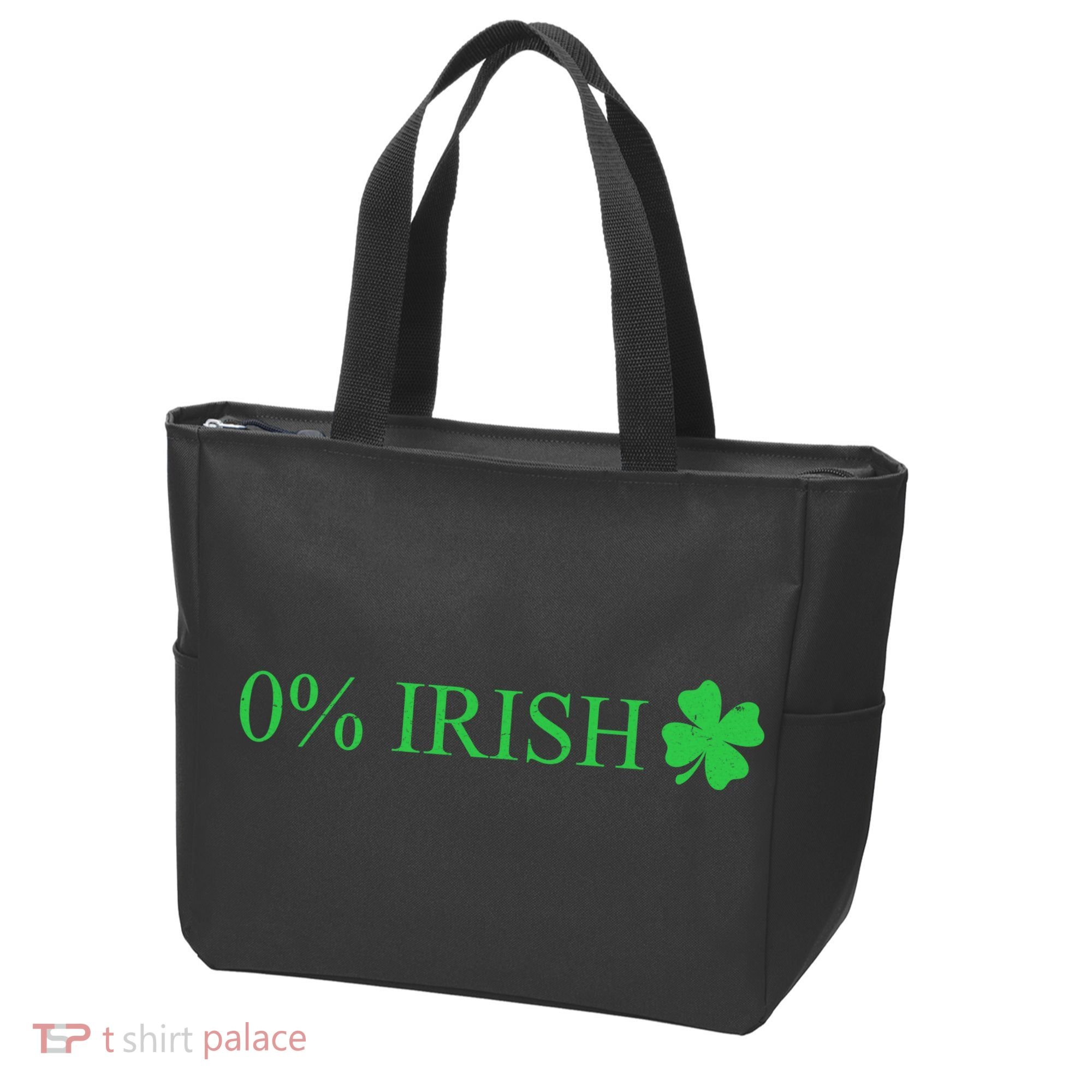 Funny St Patrick's Day 0 Percent Zero Percent Irish Tote Bag