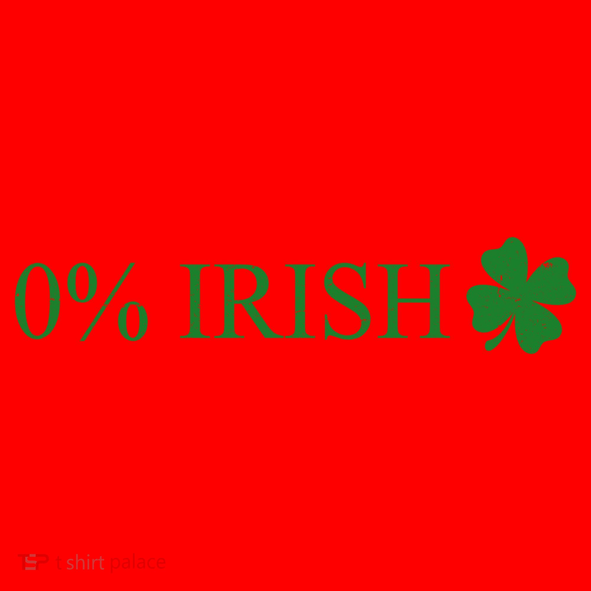 Funny St Patrick's Day 0 Percent Zero Percent Irish Santa Hat