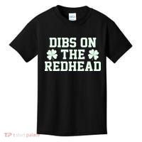 Funny St Patrick's Day Dibs On The Redhead Kids T-Shirt thumb 0