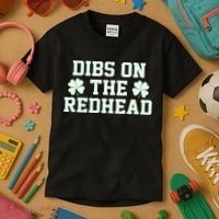 Funny St Patrick's Day Dibs On The Redhead Kids T-Shirt thumb 3