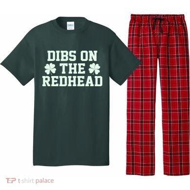 Funny St Patrick's Day Dibs On The Redhead Pajama Set