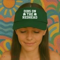Funny St Patrick's Day Dibs On The Redhead Visor thumb 2