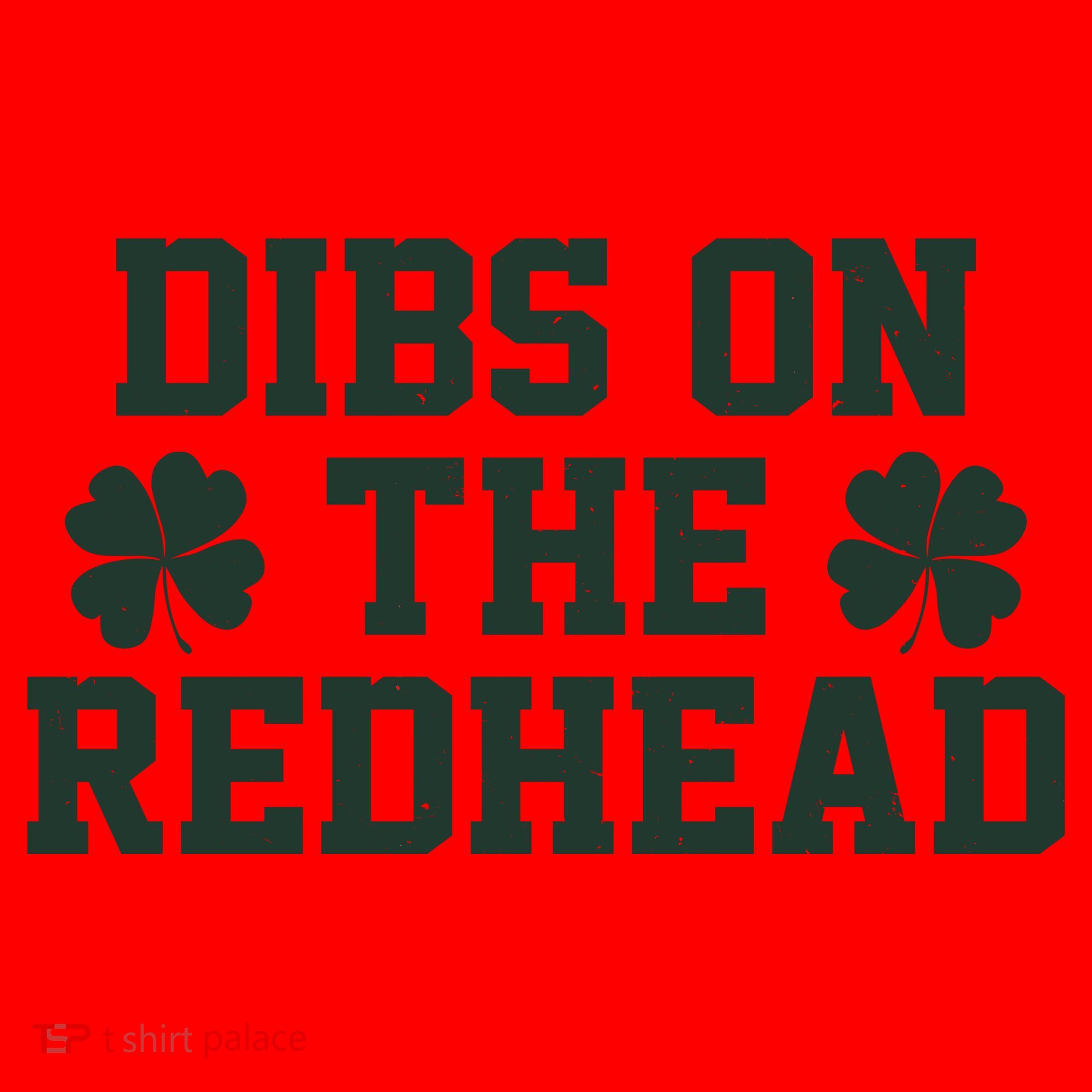 Funny St Patrick's Day Dibs On The Redhead Santa Hat