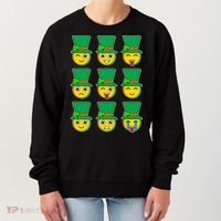 Funny St Patrick's Day Irish Emojis Women's Sweatshirt thumb 0
