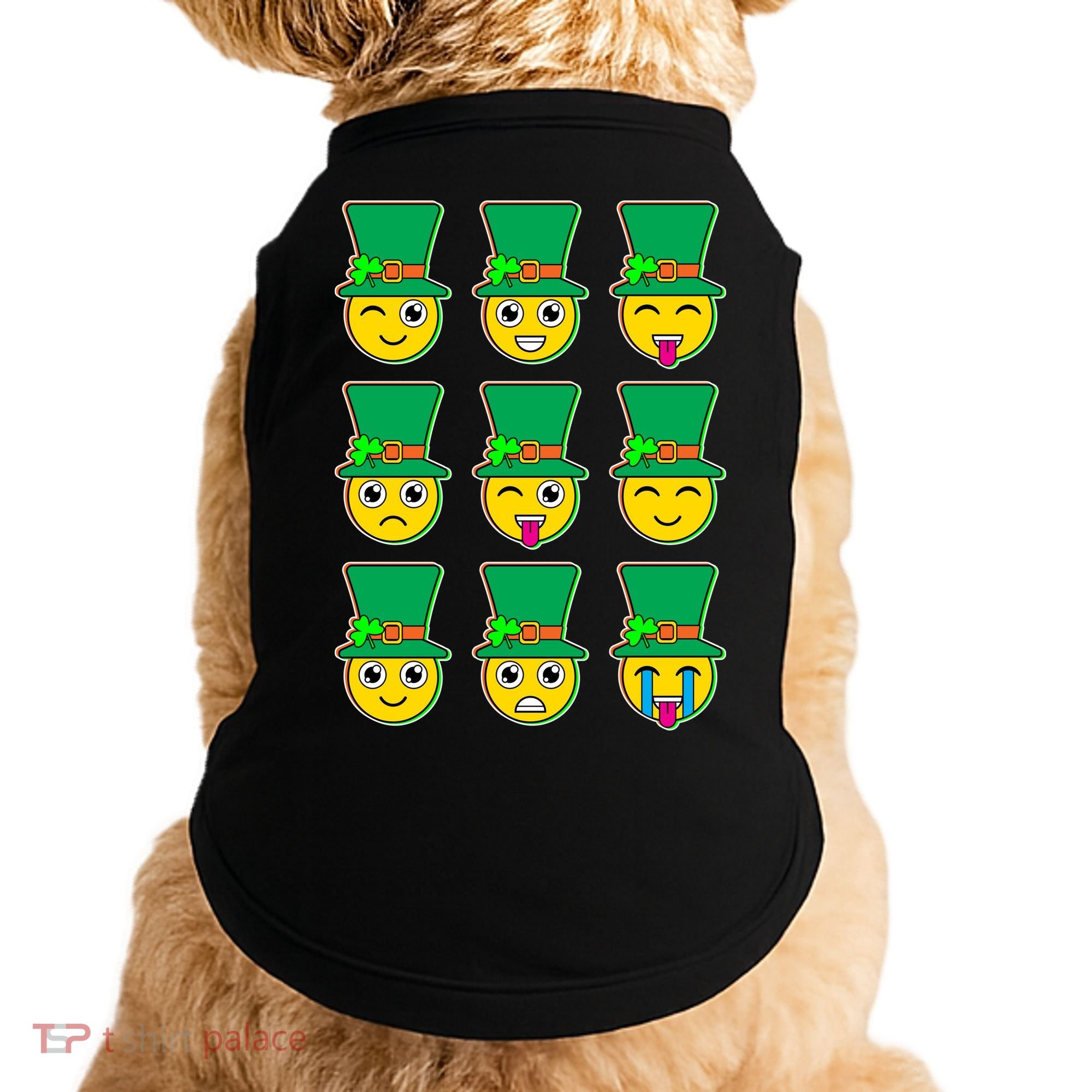 Funny St Patrick's Day Irish Emojis Doggie Tank