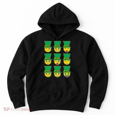 Funny St Patrick's Day Irish Emojis Hoodie