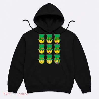 Funny St Patrick's Day Irish Emojis Hoodie
