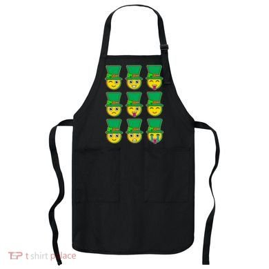Funny St Patrick's Day Irish Emojis Apron