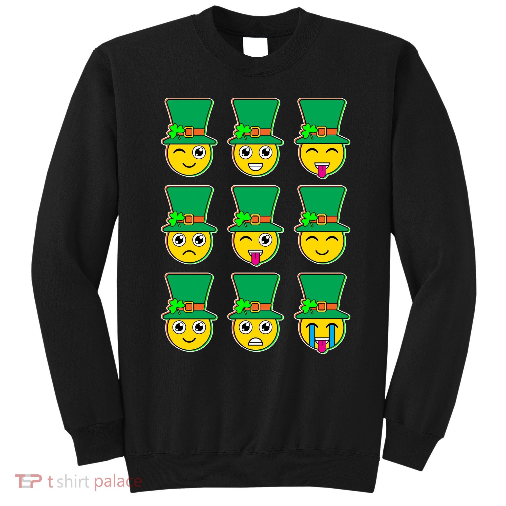Funny St Patrick's Day Irish Emojis Sweatshirt