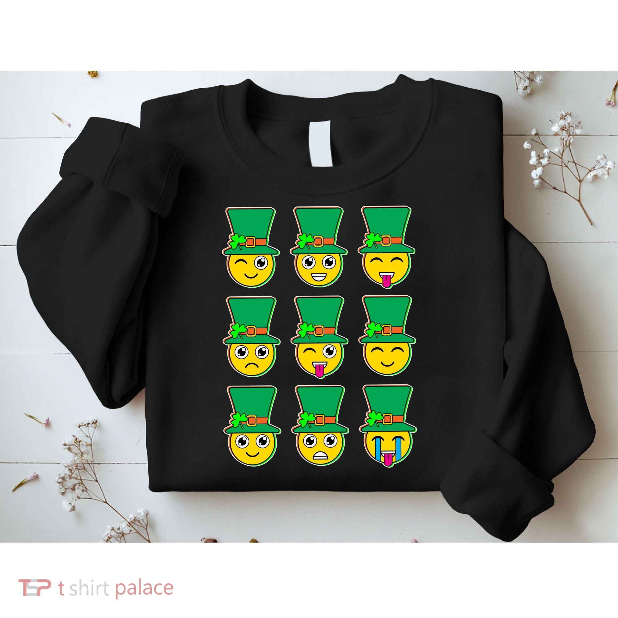 Funny St Patrick's Day Irish Emojis Sweatshirt