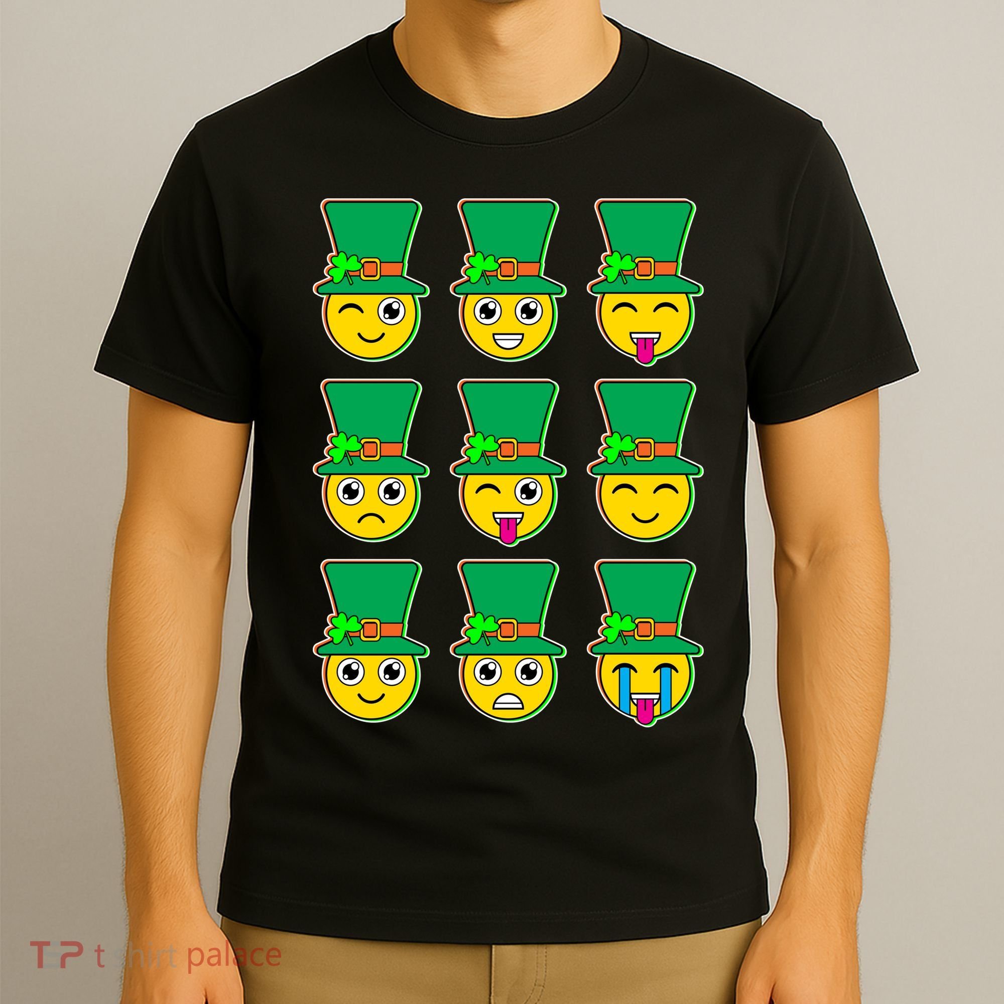 Funny St Patrick's Day Irish Emojis T-Shirt