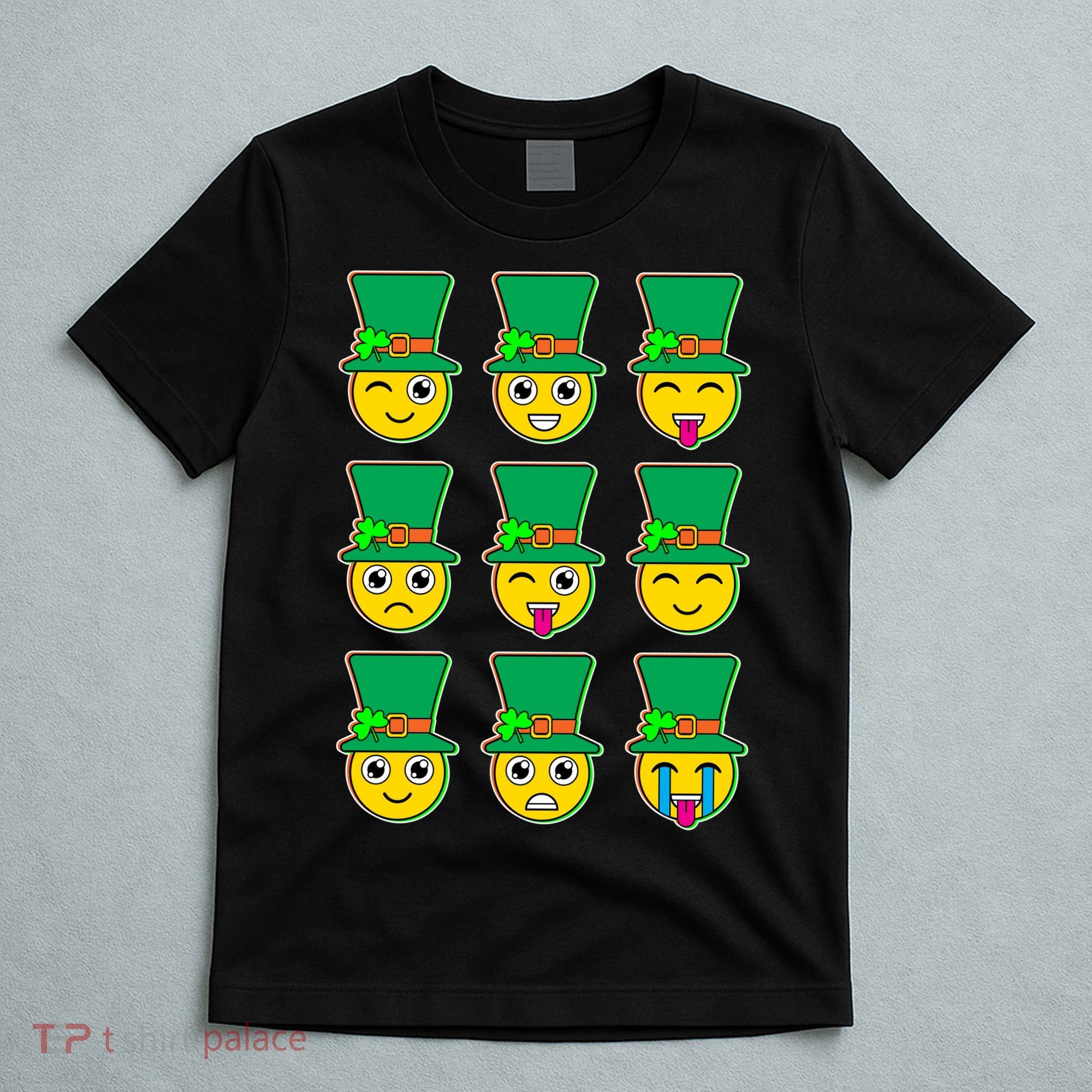 Funny St Patrick's Day Irish Emojis T-Shirt