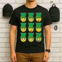 Funny St Patrick's Day Irish Emojis T-Shirt thumb 6