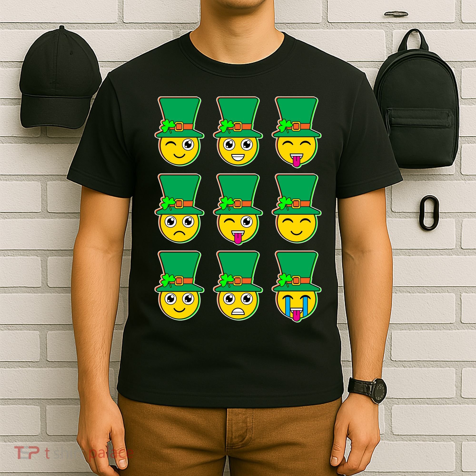Funny St Patrick's Day Irish Emojis T-Shirt