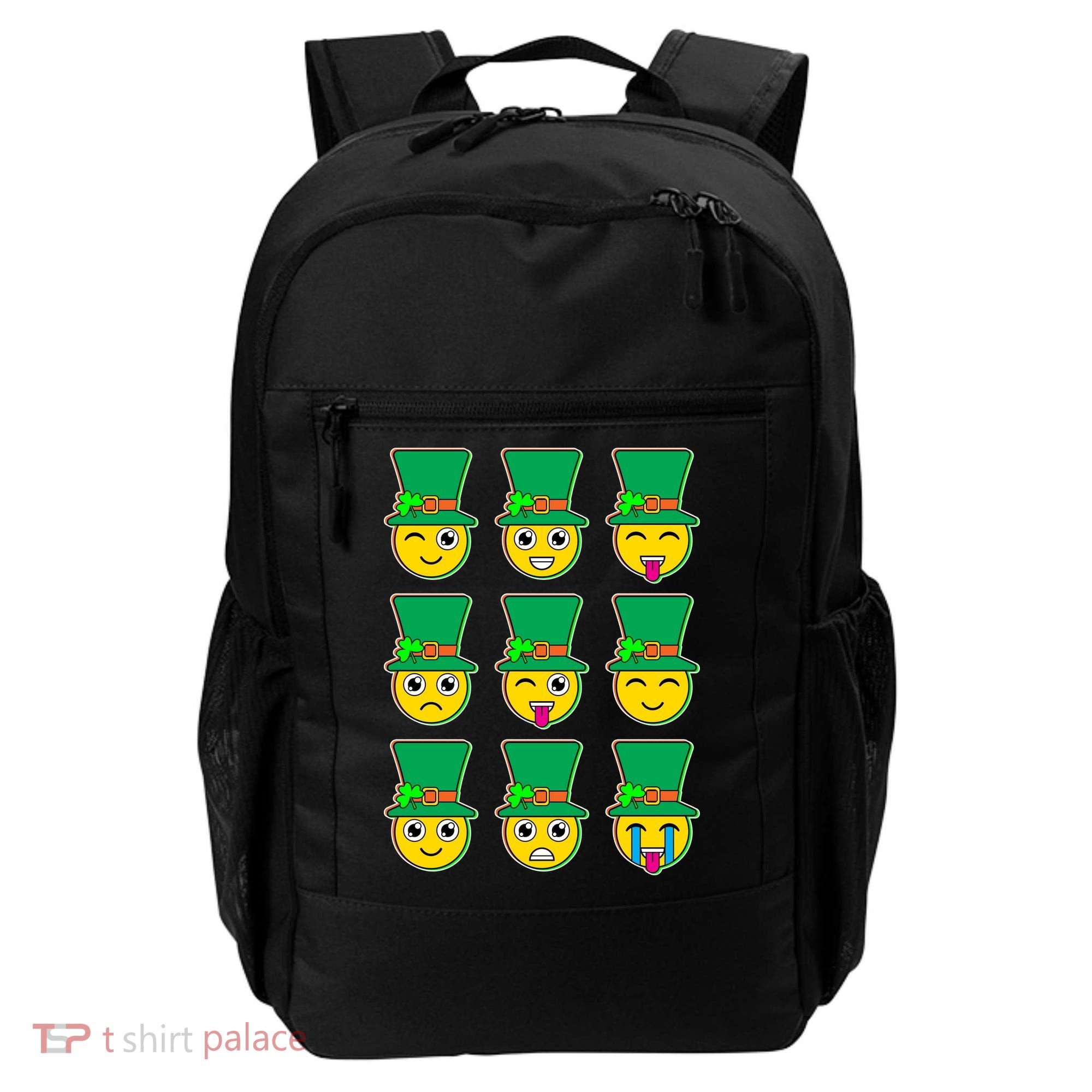 Funny St Patrick's Day Irish Emojis Backpack