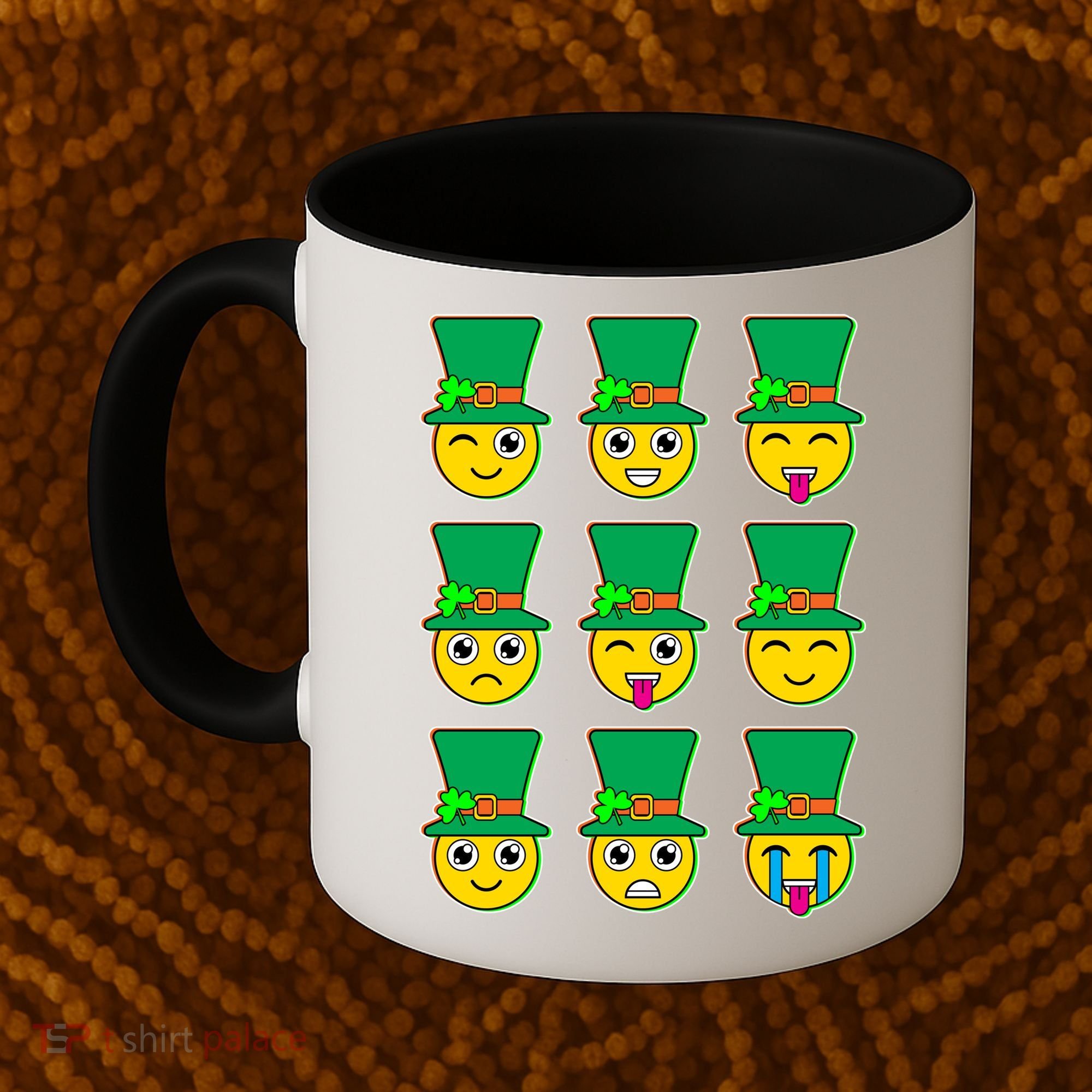 Funny St Patrick's Day Irish Emojis Coffee Mug