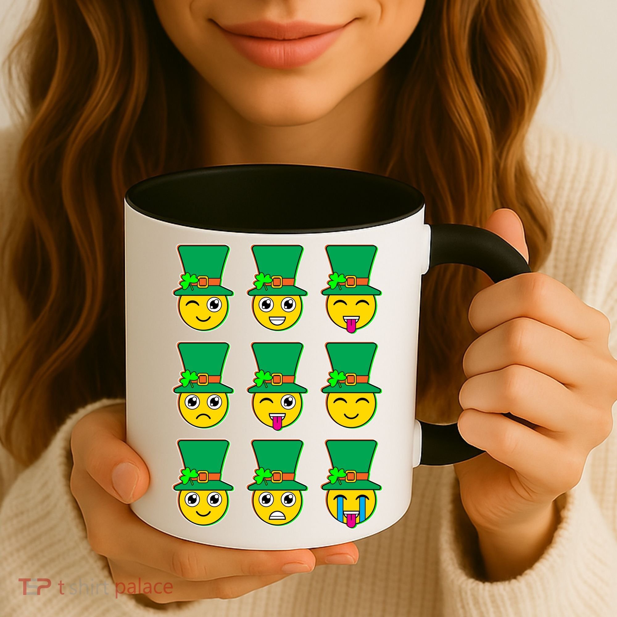 Funny St Patrick's Day Irish Emojis Coffee Mug