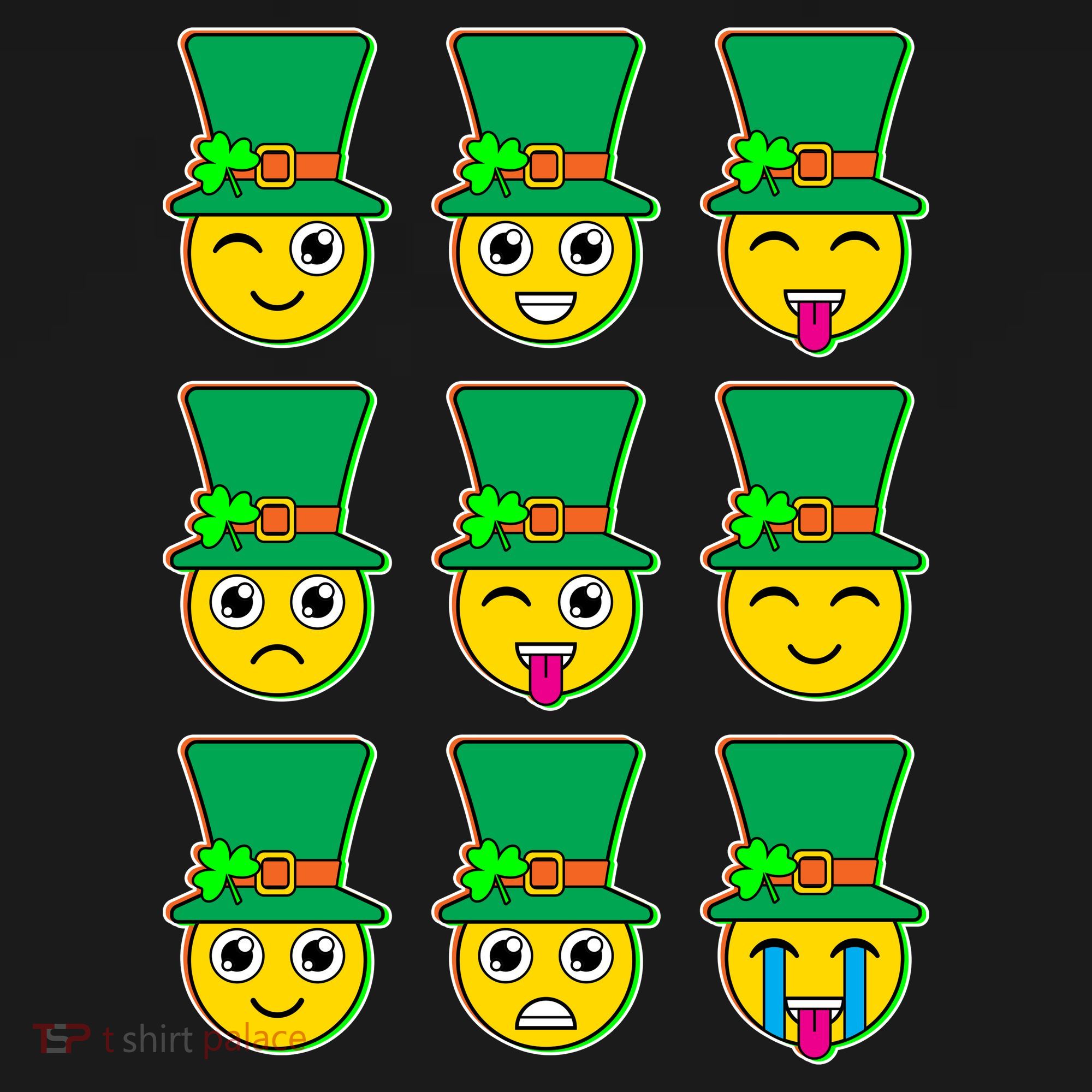 Funny St Patrick's Day Irish Emojis Polo