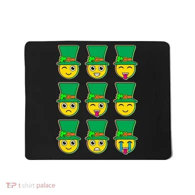 Funny St Patrick's Day Irish Emojis Mousepad