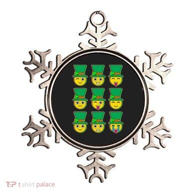 Funny St Patrick's Day Irish Emojis Ornament