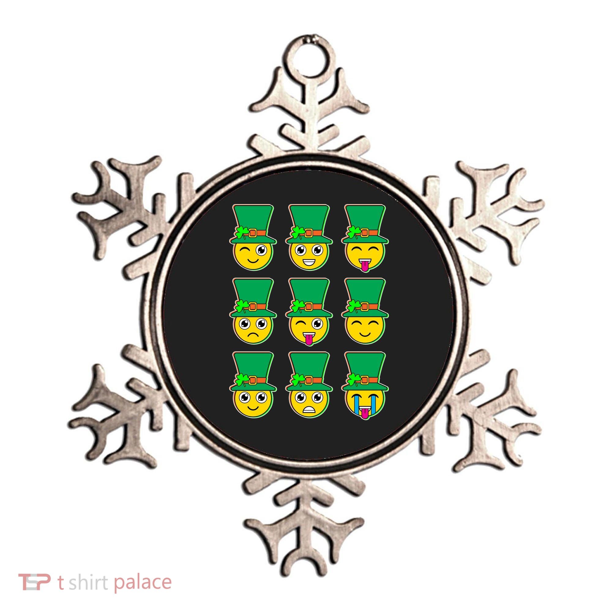 Funny St Patrick's Day Irish Emojis Ornament