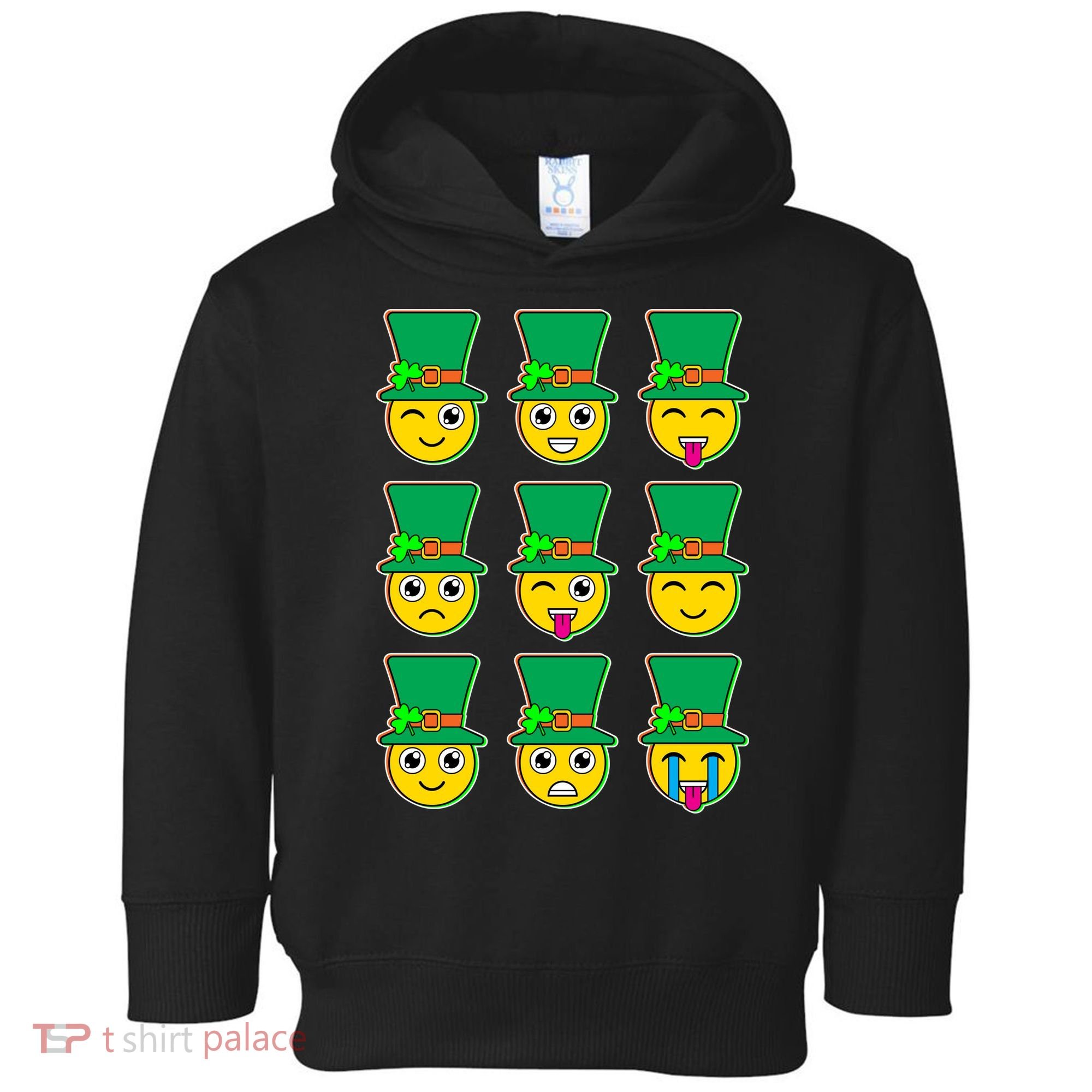 Funny St Patrick's Day Irish Emojis Toddler Hoodie