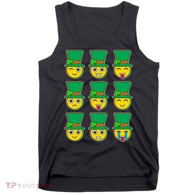 Funny St Patrick's Day Irish Emojis Tank Top