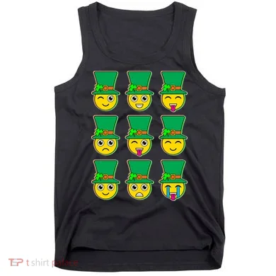 Funny St Patrick's Day Irish Emojis Tank Top
