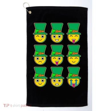 Funny St Patrick's Day Irish Emojis Golf Towel