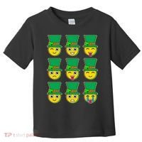 Funny St Patrick's Day Irish Emojis Toddler T-Shirt thumb 0