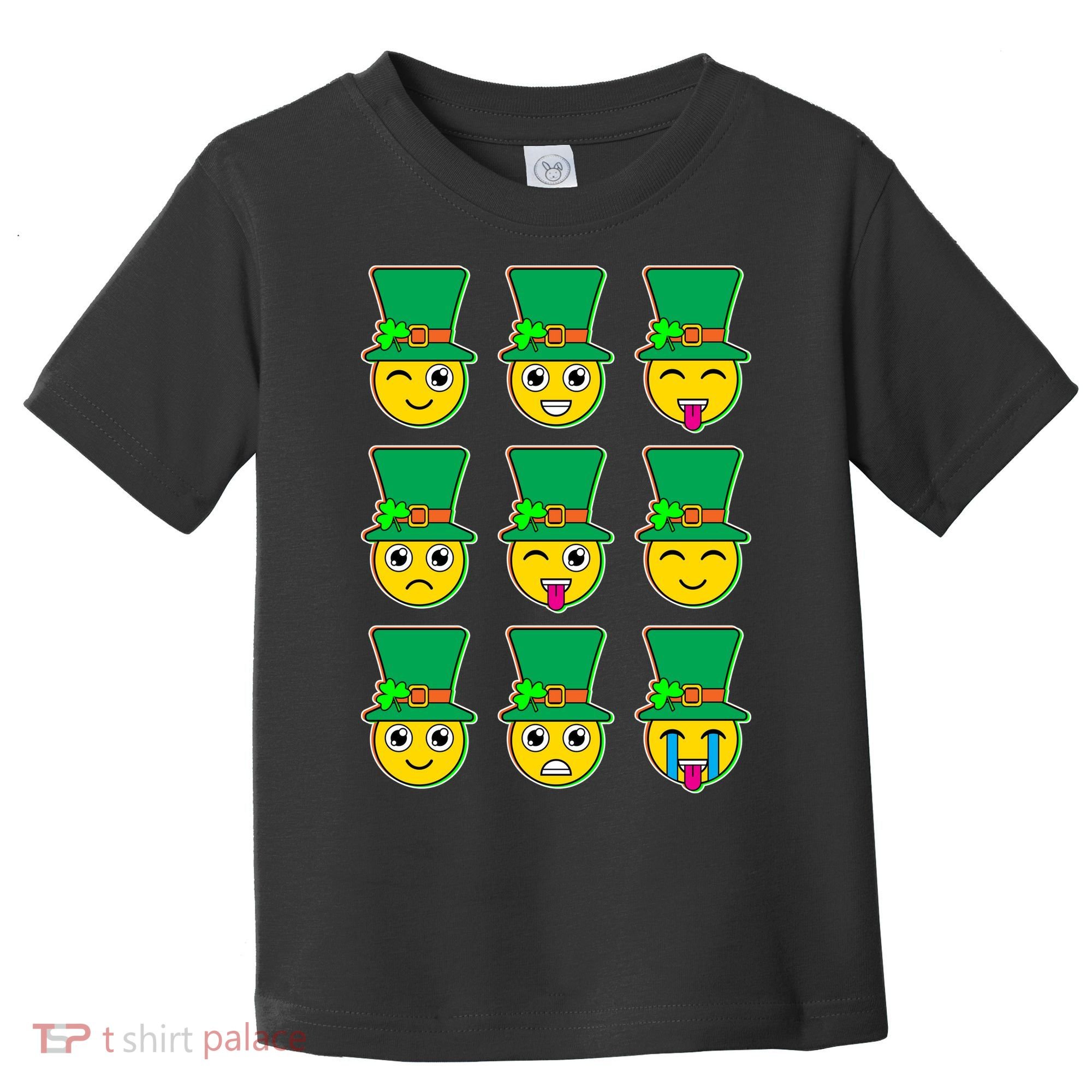 Funny St Patrick's Day Irish Emojis Toddler T-Shirt
