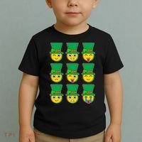 Funny St Patrick's Day Irish Emojis Toddler T-Shirt thumb 2
