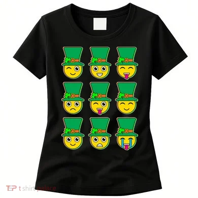 Funny St Patrick's Day Irish Emojis Women's T-Shirt