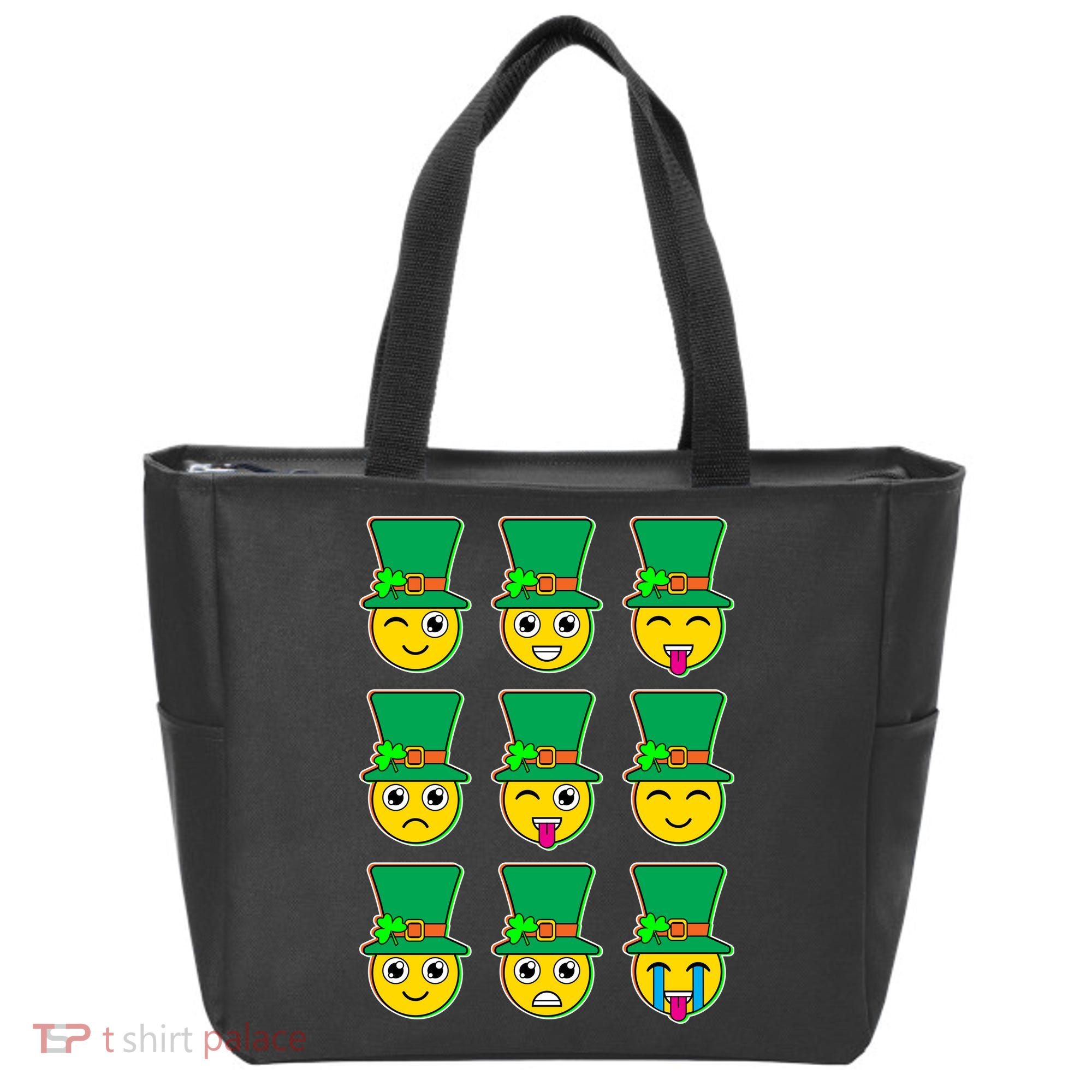 Funny St Patrick's Day Irish Emojis Tote Bag