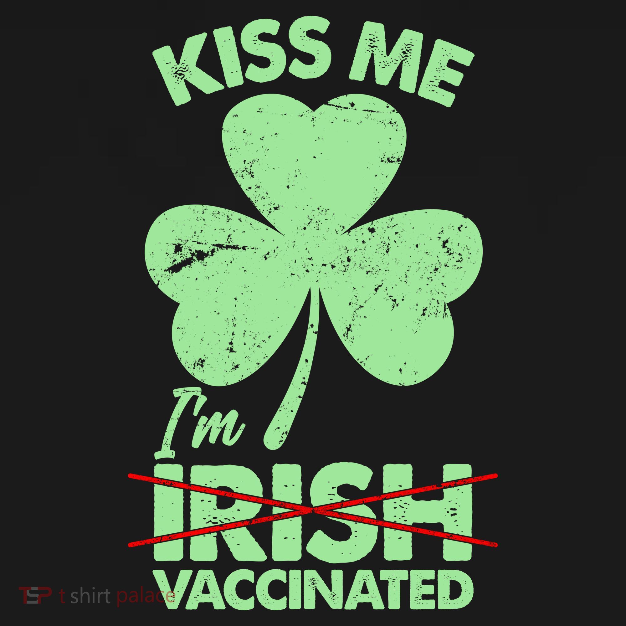 Funny St Patrick's Day Kiss Me I'm Irish Vaccinated Ornament